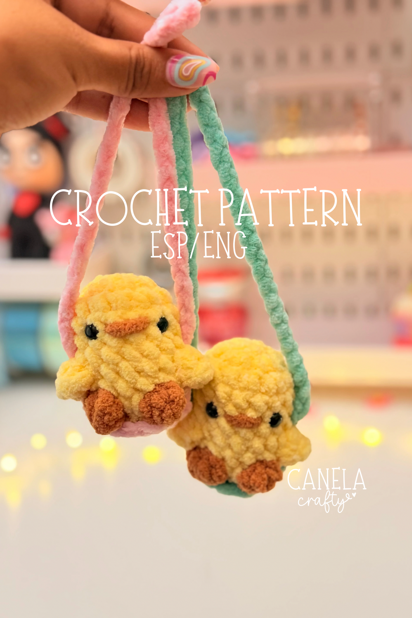 Patrón PDF | Pollito Colgante | Swinging Chick