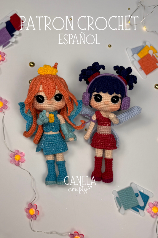 Patrón PDF DÚO Bloom y Musa | Winx Club✨