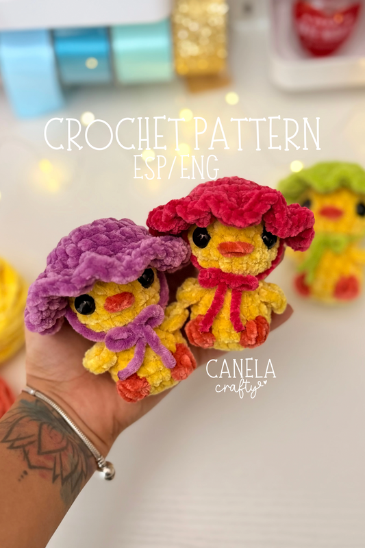 Patrón PDF | Pollito con Sombrero | Chick with Hat