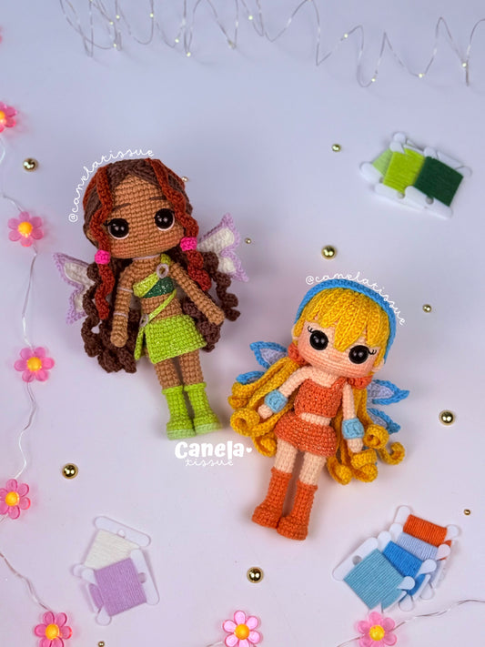 Patrón PDF DÚO Stela y Aisha | Winx Club✨