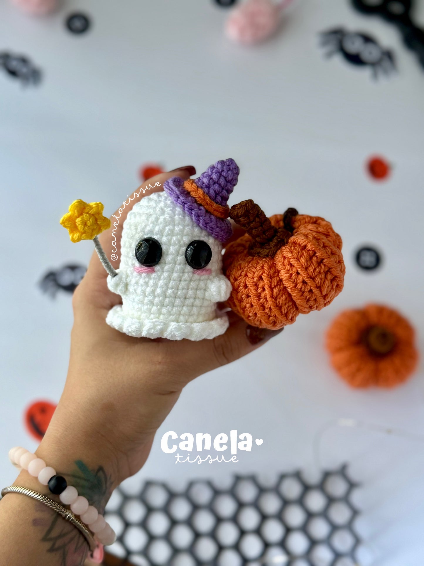 PATRÓN PDF Fantasmita y Calabaza👻🎃✨