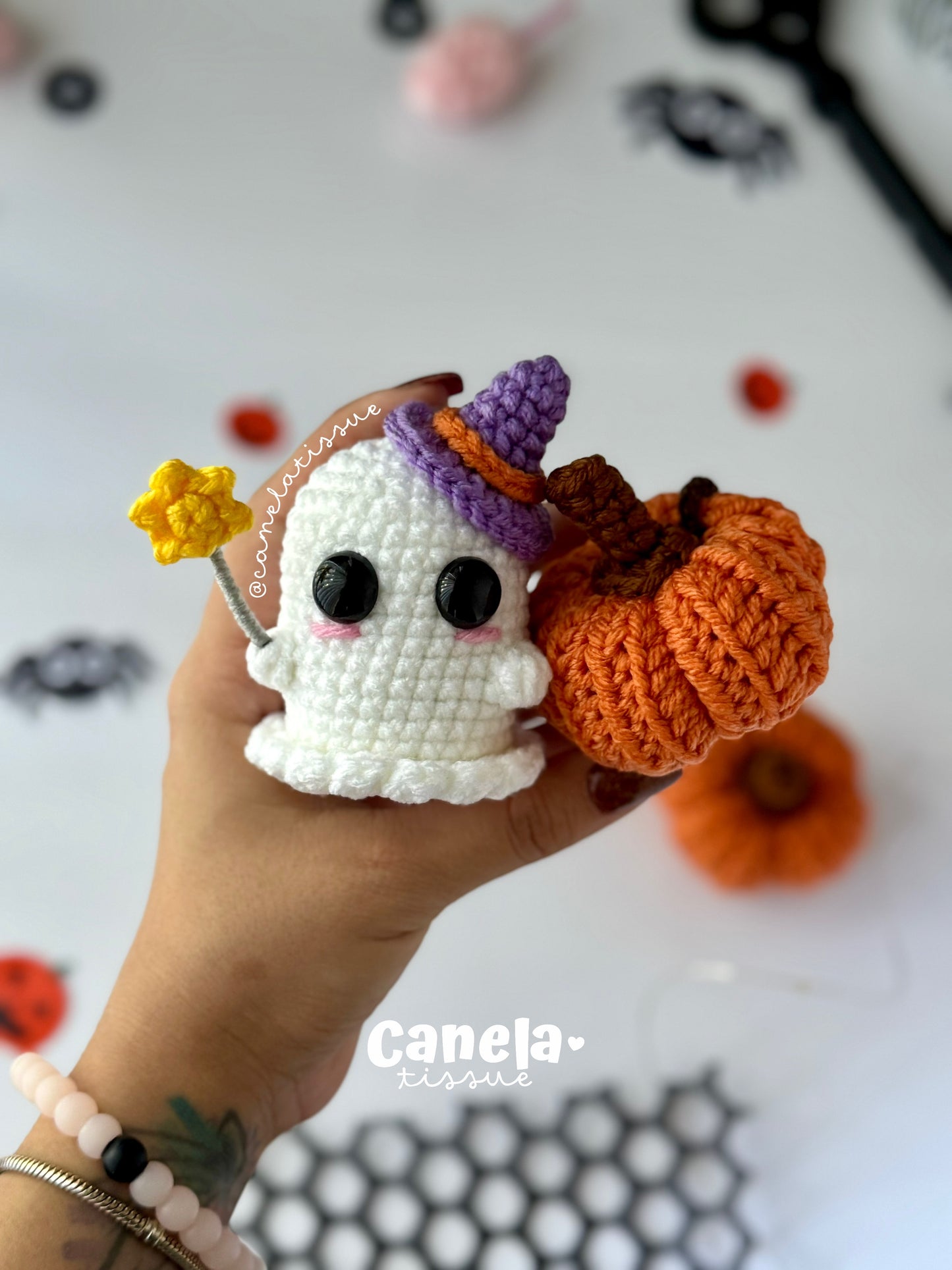 PATRÓN PDF Fantasmita y Calabaza👻🎃✨