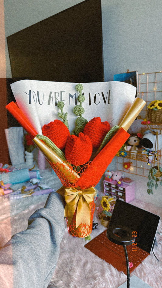 Red Tulips Bouquet❤️✨